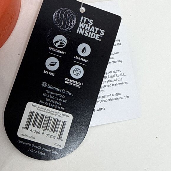 Blender Bottle Classic Shaker Cup Orange 28oz Special Edition Santa Leakproof - Picture 9 of 10